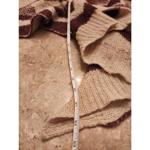 Vertigo wool blend asymmetrical high low open front cardigan size large - Picture 8 of 8